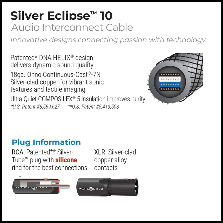 WireWorld Silver Eclipse™ 10 interkonekt kablovi, M-Kabl Beograd (4/4)