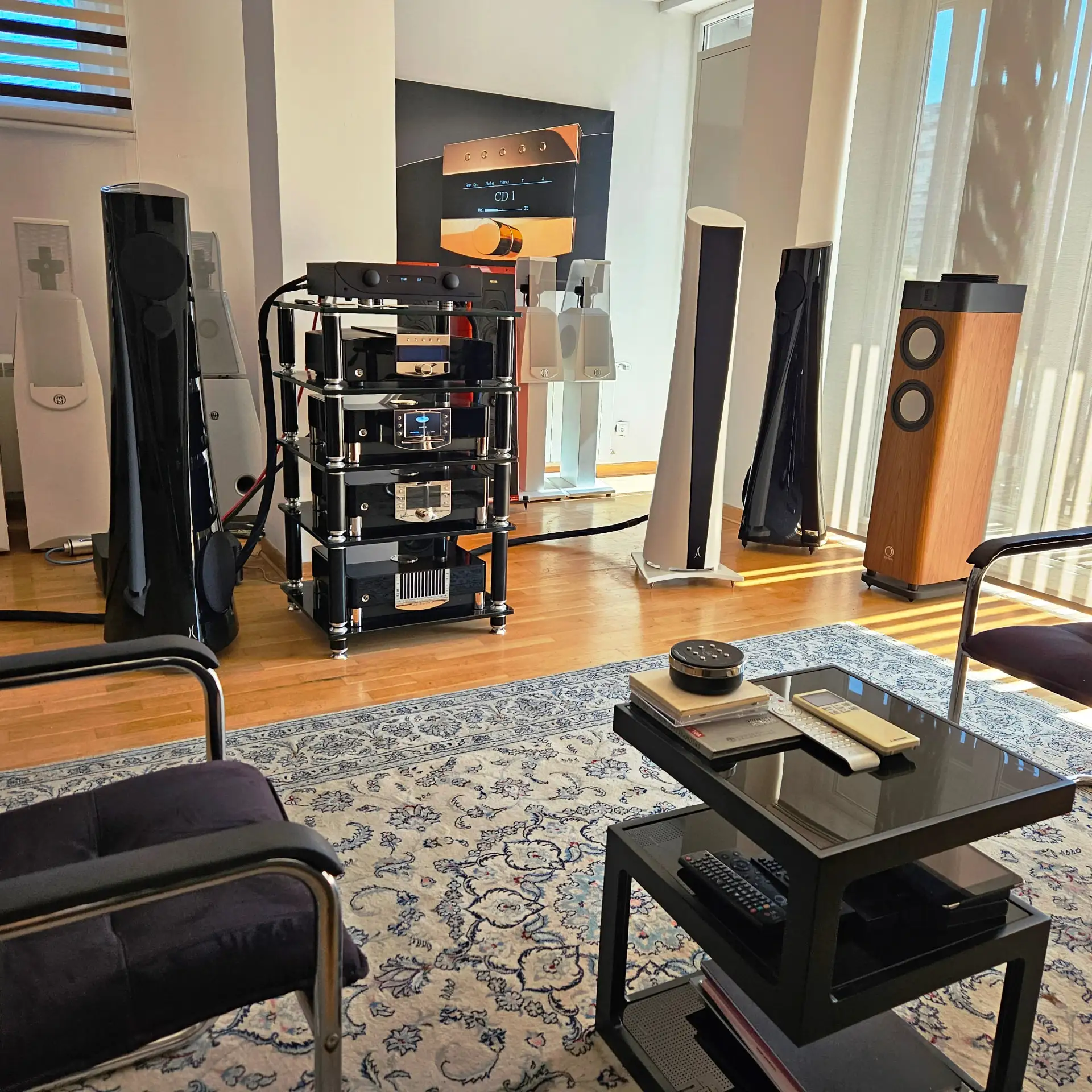 Interior of the M-Kabl Hi-Fi showroom in New Belgrade